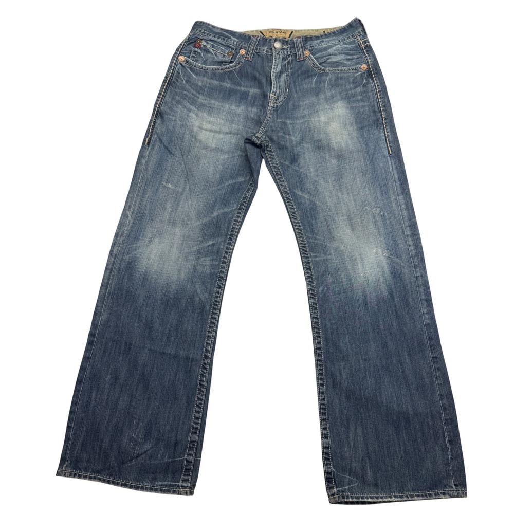 Big Star Voyager Jeans Mens 33x32 Blue Loose Fit Medium Wash Denim